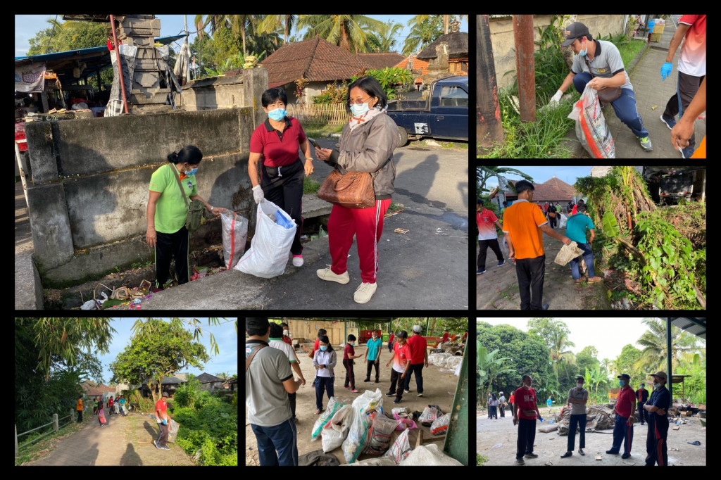 KBS Kegiatan Bersih-Bersih Sampah Plastik,di Wilayah Desa Petang